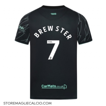 Sheffield United Rhian Brewster #7 Maglia Gara Trasferta Repliche 2024-25